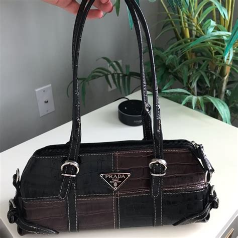 womens prada milano stamped shoulder bag|mario Prada purses.